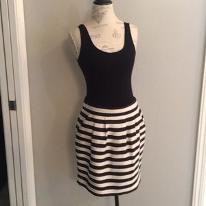 Banana Republic  Black & white stripe skirt